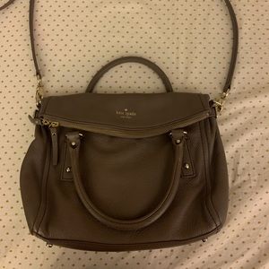 Kate Spade pebbled gray leather bag